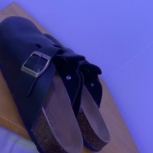 Black slip on shoes